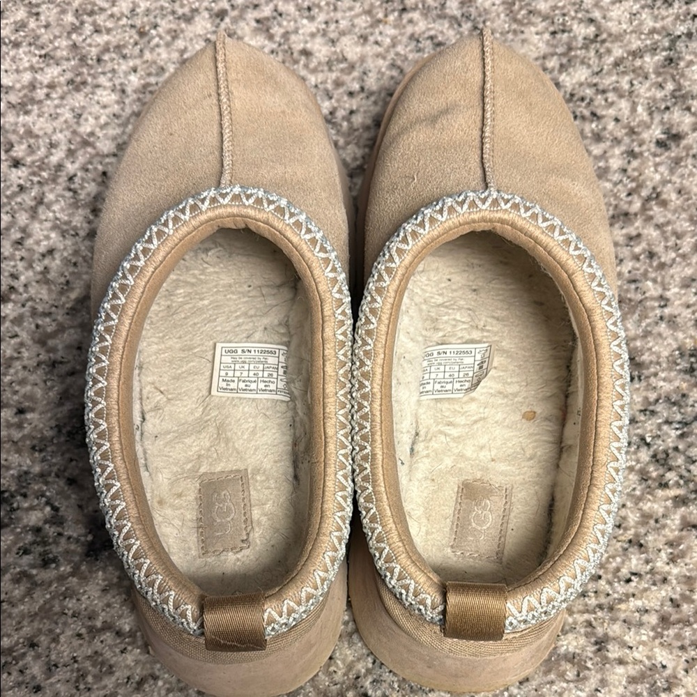 UGG Tan Suede Slip-On Shoes - Picture 3 of 6